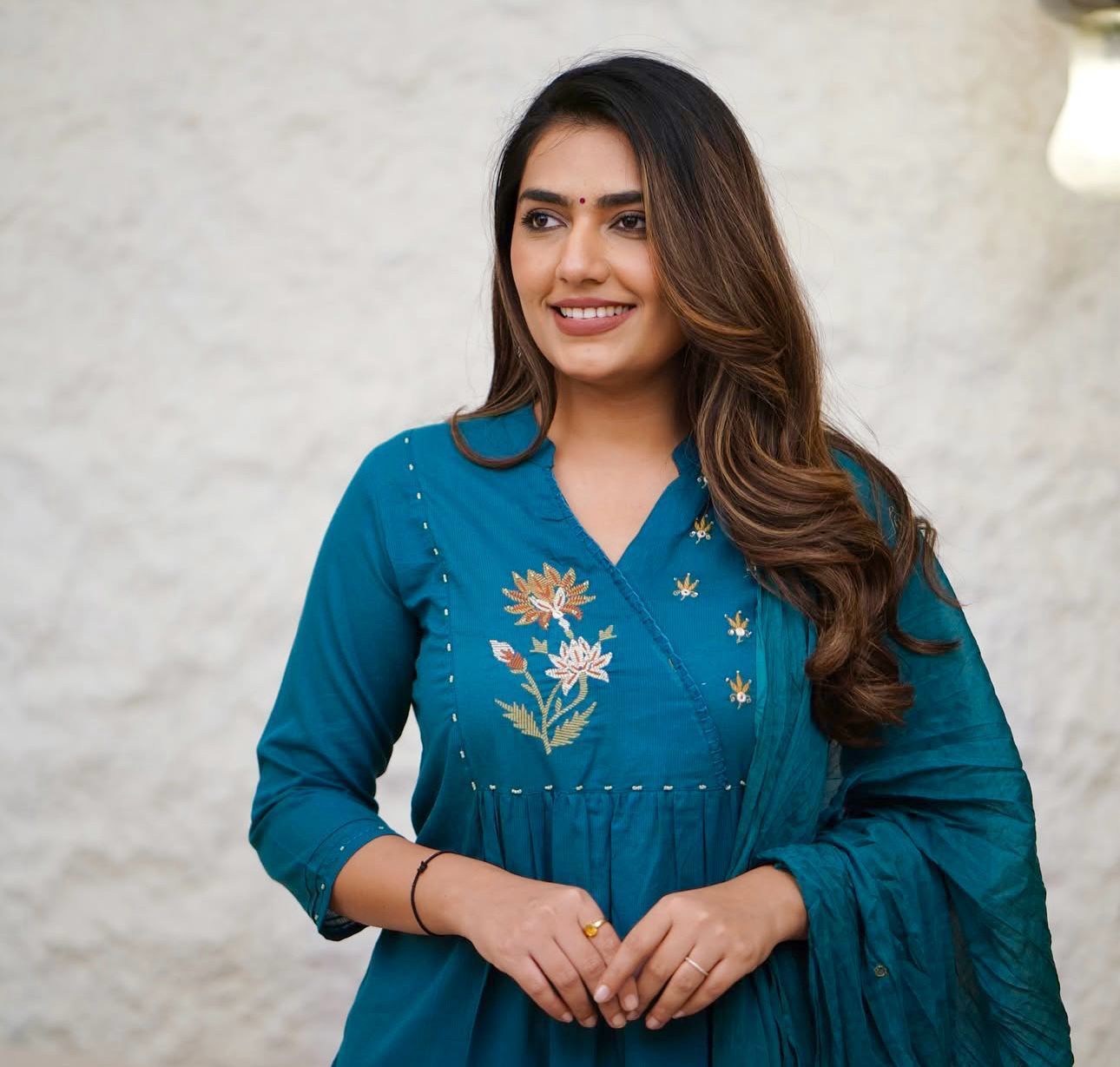 Beautiful cotton Kurti, pant and dupatta set